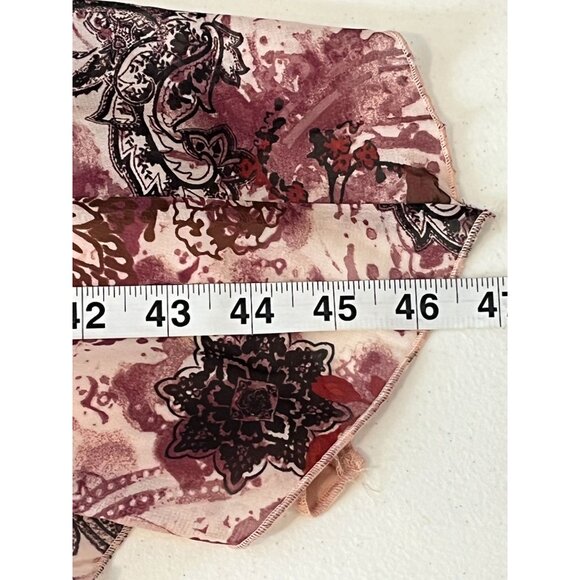 Almost Famous Womens M Pink Red Floral Ruffle V Neck Cottagecore Dress - Picture 11 of 16